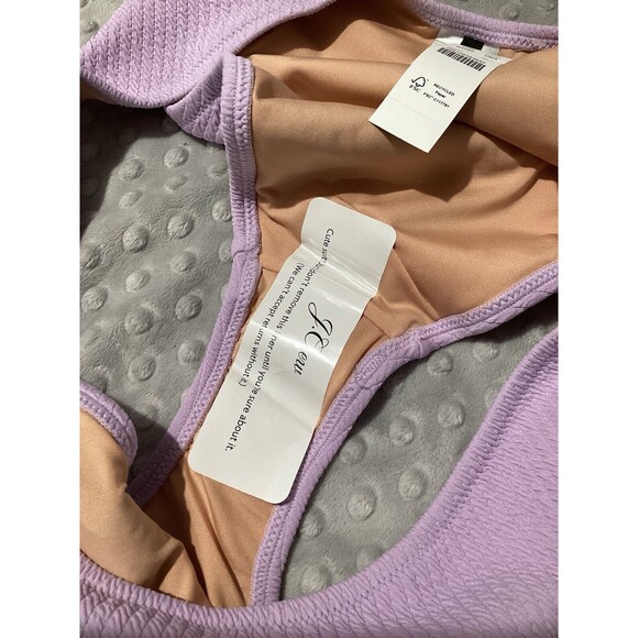 J. Crew High Rise Cheeky Bikini Bottom Lilac Purple Textured XL - Picture 7 of 7